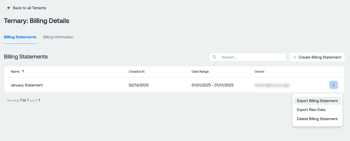 MSP Billing Statements