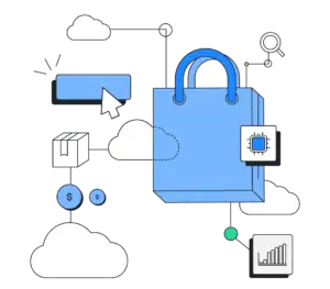 Multi-cloud retail eBook illustration