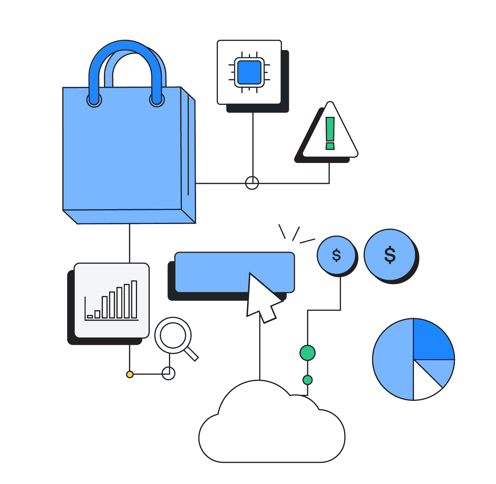 Multi-cloud retail eBook illustration
