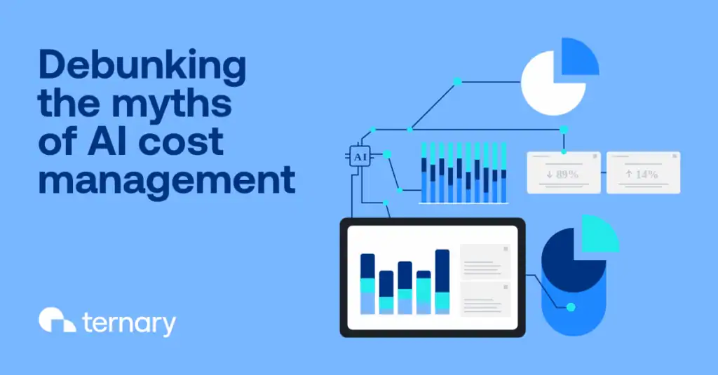 Blog graphic: AI cost management myths debunked