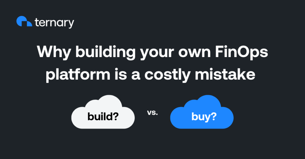 Building your own FinOps platform is a costly mistake. Buy a FinOps solution, then build on top of it.