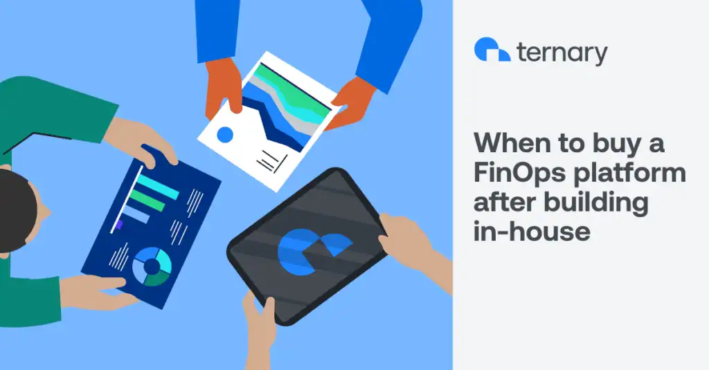 Blog graphic: When to buy a FinOps platform after building in-house