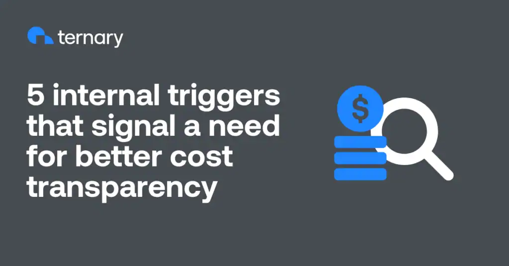 Blog graphic - Warning signs for cloud cost transparency