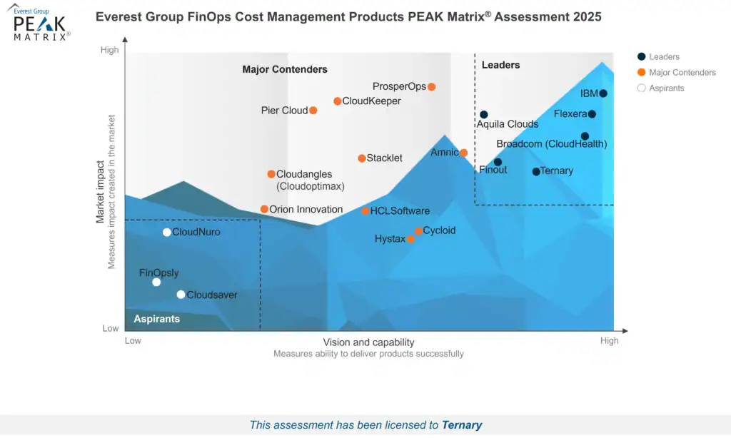 Ternary named a Leader in Everest Group's FinOps PEAK Matrix 2025
